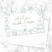 Hand Drawn Green Whimsical Wedding