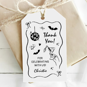 Hand Drawn Halloween Adult Birthday Party Gift Tags