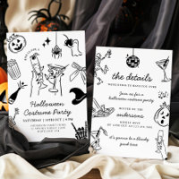 Hand Drawn Halloween Costume Party