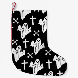 Hand Drawn Halloween Pattern Background Small Christmas Stocking
