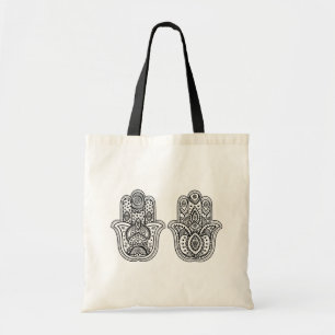 Hand Drawn Hamsa With Ornaments Tote Bag