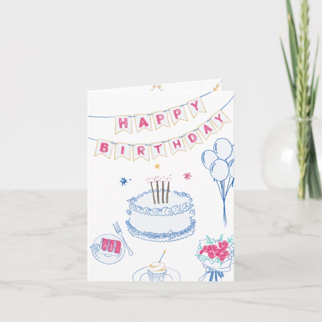 Hand drawn Happy Birthday Card (Front)