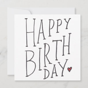 Hand Drawn Happy Birthday  Card