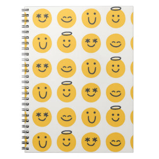 Hand Drawn Happy Emoji Pattern Notebook