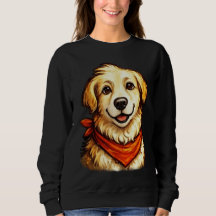 Hand-Drawn Happy Golden Dog Sweatshirt