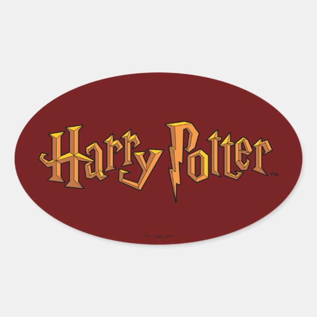 Hand Drawn Harry Potter Logo Oval Sticker (Front)