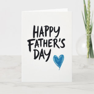 Hand Drawn Heart Fathers Day Card