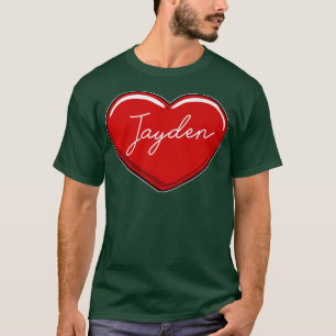 Hand Drawn Heart JaydenFirst Name Hearts I Love Ja T-Shirt