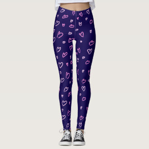 Hand Drawn Heart Leggings/Pants Leggings