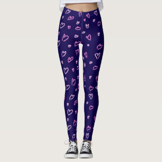 Hand Drawn Heart Leggings/Pants Leggings