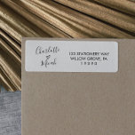 Hand Drawn Heart Wedding Return Address Label<br><div class="desc">These hand drawn heart wedding return address labels are perfect for a modern wedding. The simple and classic design features a lovely handwritten calligraphy font finished with a romantic heart. Purchase the return address label size for your wedding invitations, and the address label size for your RSVP envelopes. These labels...</div>