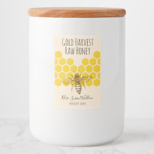 Hand-Drawn Honey Bee Beekeeper Signature Food Label