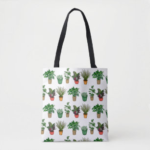 Hand Drawn Houseplants Tote Bag