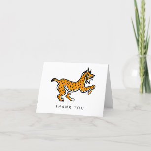 Hand drawn -  Iberian LYNX -Wildlife - Nature - Thank You Card