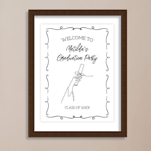 Hand Drawn Illustrated Graduation Welcome Poster (Hand Drawn Illustrated Graduation Welcome Poster)