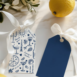 Hand-Drawn Illustrated Wedding Thank You Gift Tags