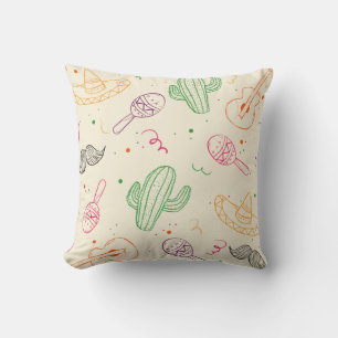 Hand Drawn Illustration Of Cinco De Mayo Day Cushion