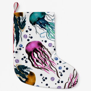 Hand drawn illustration. Seamless pattern. Digital Small Christmas Stocking