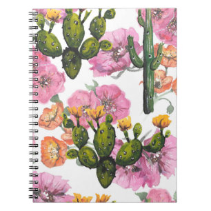 Hand drawn illustration. Watercolor drawing. Cute Notebook