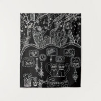 Hand-drawn intricate cats
