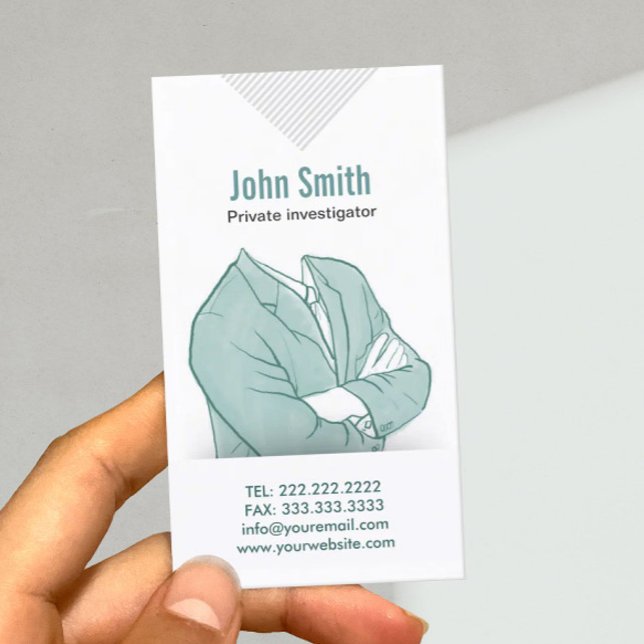 Hand Drawn Investigator Business Card (Creator Uploaded)