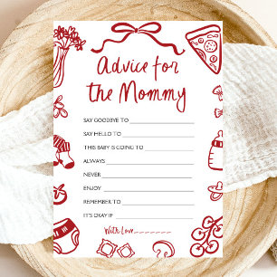 Hand Drawn Italian Advice for the Mummy-to-be Card