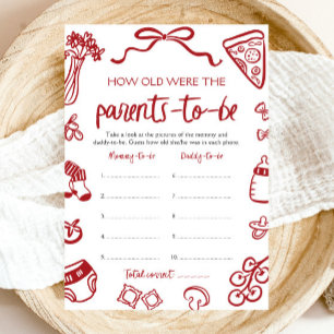 Hand Drawn Italian Baby Shower How Old Were They Invitation