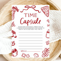 Hand Drawn Italian Baby Shower Time Capsule Game