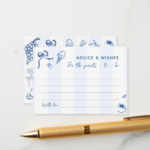 Hand Drawn Italian Parents Advice and Wishes Enclosure Card