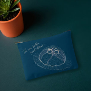 Hand drawn Jellyfish Art Accessory Pouch
