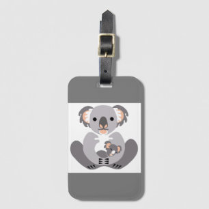 Hand drawn - KOALA -  Animal lover - Marsupial - Luggage Tag