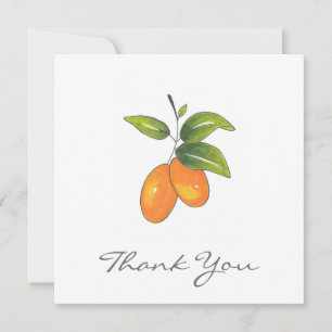 Hand Drawn Kumquats Thank You Card