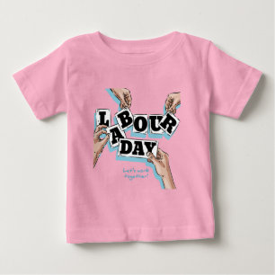 Hand drawn labour day - Lets work together Baby T-Shirt