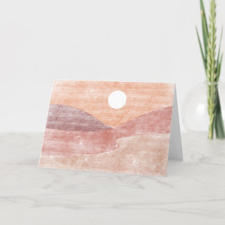 Hand Drawn Landscape Blank Thank You Card