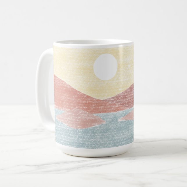 Hand Drawn Landscape Mug (Front Left)