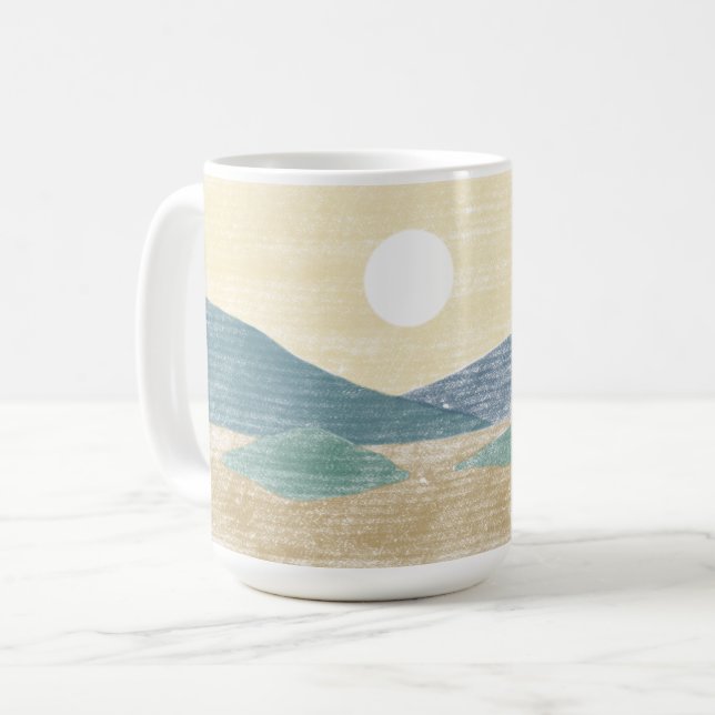 Hand Drawn Landscape Mug (Front Left)