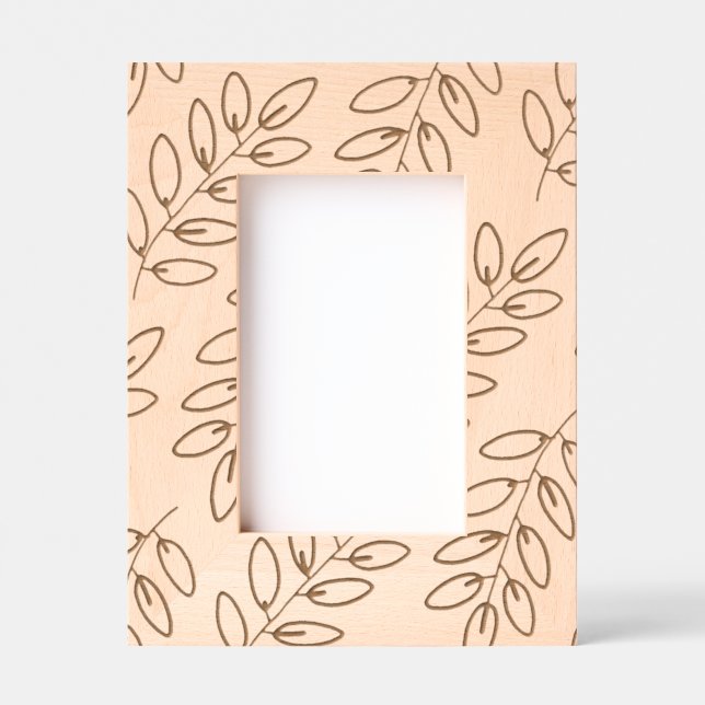 Hand Drawn Leaves Pattern Etched Frames (Front)