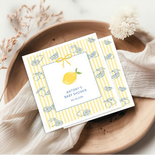 Hand Drawn Lemon Baby Shower Napkins