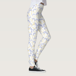 Hand Drawn Lemon Pattern Leggings