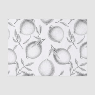 Hand drawn Lemon pattern Tissue Paper