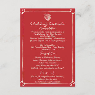 Hand Drawn Lemon Wedding Details & Direction Enclosure Card