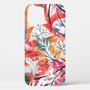 Hand Drawn Lemons, Blue Leaves Pattern. iPhone 12 Case