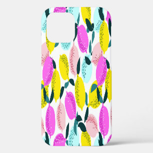 Hand Drawn Lemons Vintage Pattern iPhone 12 Case