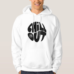 Hand drawn lettering phrase in the shape of a ball hoodie