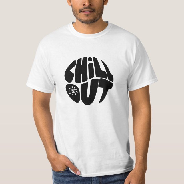 Hand drawn lettering phrase in the shape of a ball T-Shirt (Front)