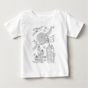 Hand Drawn Lines By EDDArt - Come together 1 Baby T-Shirt