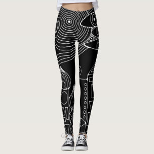 Hand Drawn Lines By EDDArt - Come together 2 Leggings
