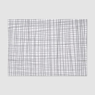Hand Drawn Lines Grid Pattern Gift Tissue Paper