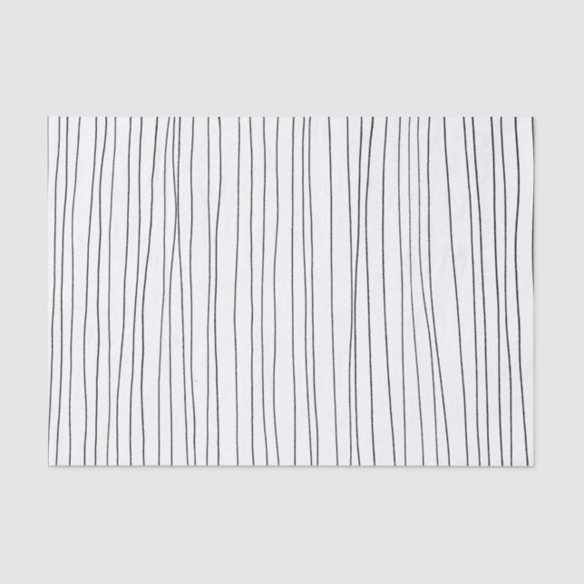 Hand Drawn Lines Grid Pattern Gift Tissue Paper (Front)