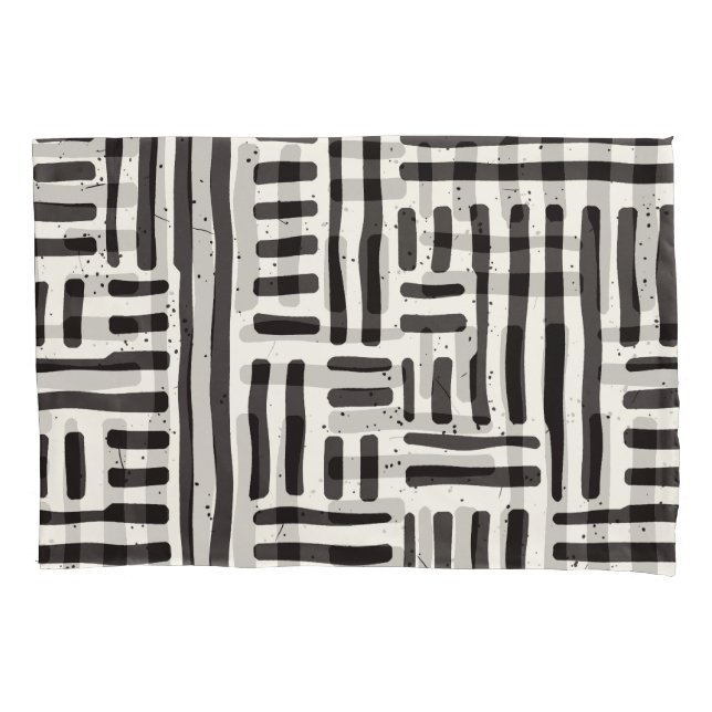 Hand-drawn lines, grungy seamless texture. pillowcase (Front)